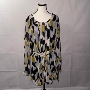 Chadwicks Abstract Print Tunic Blouse  women’s Size 16